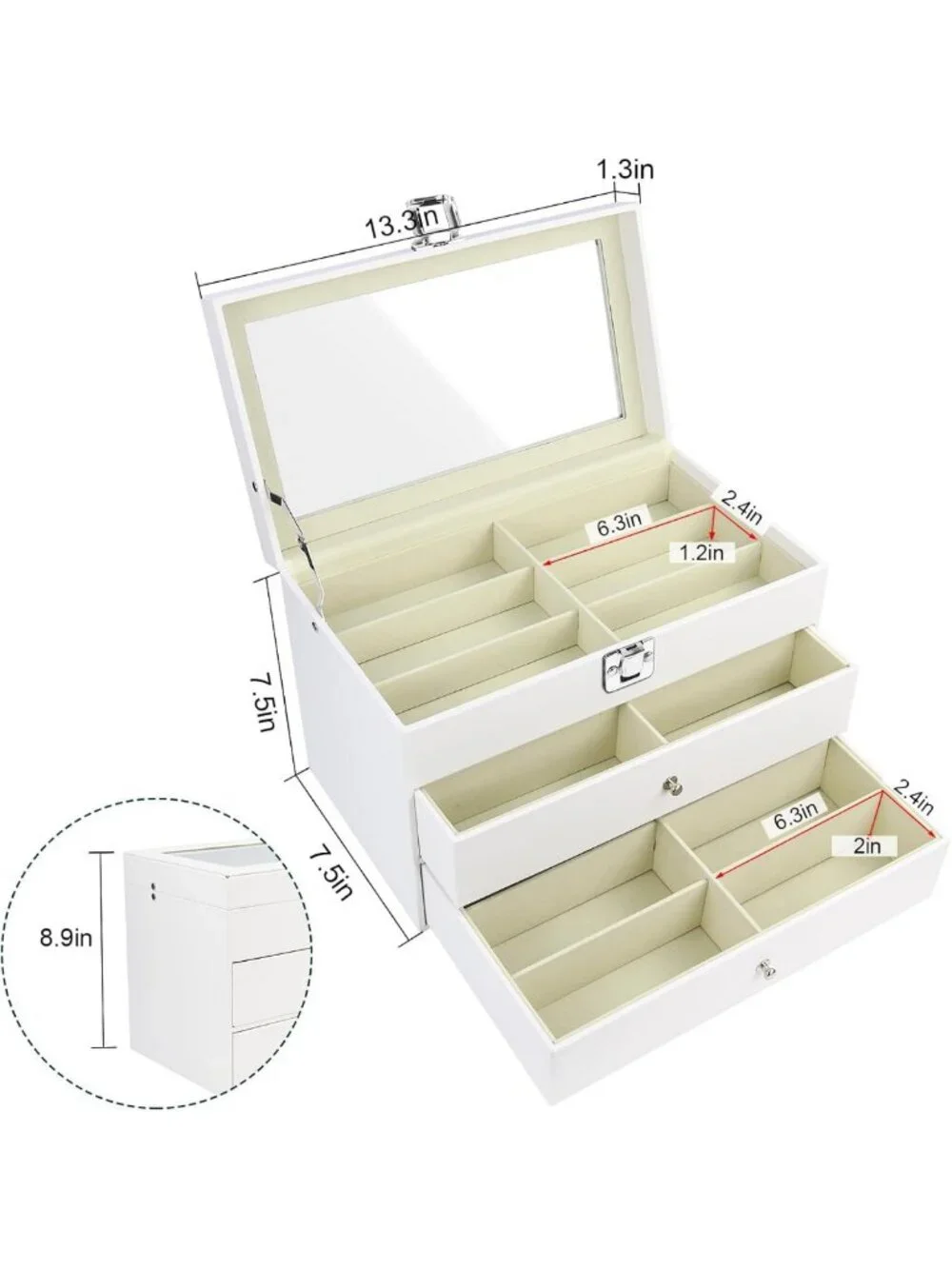 Sunglasses Organizer with 18/20 Slots - Stylish Eyeglasses Storage Case for Men